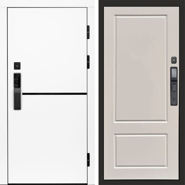 Входная дверь Termo-door ТРЕНД WHITE с электронным замком Марсель Слоновая Кость