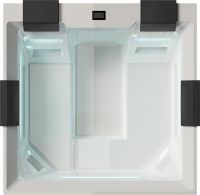 Спа бассейн с гидромассажем Gruppo Treesse Heaven Ghost Plus V412 210х210x86 схема 1