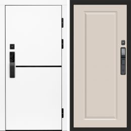 Входная дверь Termo-door ТРЕНД WHITE с электронным замком Гранд Слоновая Кость