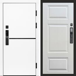 Входная дверь Termo-door ТРЕНД WHITE с электронным замком Лион Лиственница