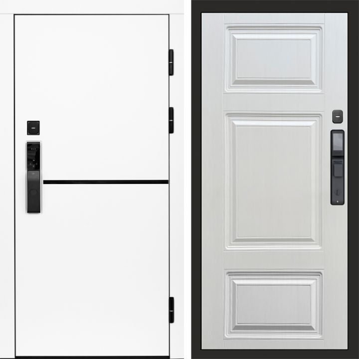 Входная дверь Termo-door ТРЕНД WHITE с электронным замком Лион Лиственница