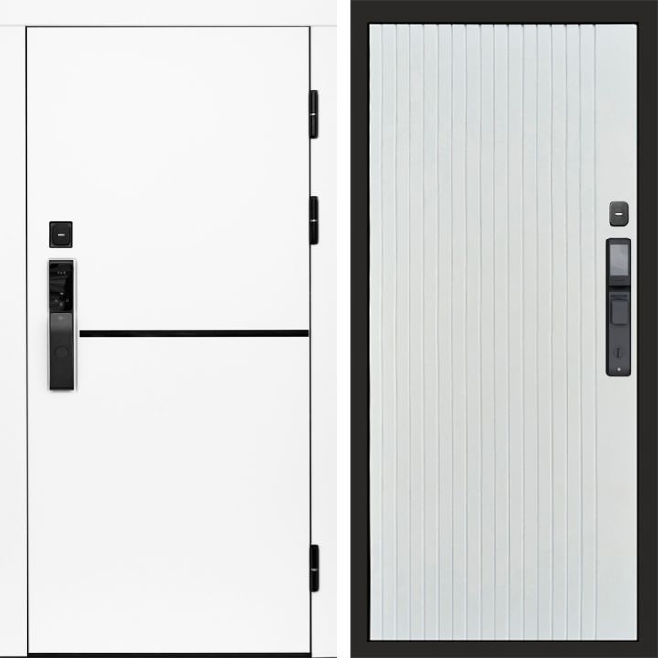 Входная дверь Termo-door ТРЕНД WHITE с электронным замком FLAT Белый Софт