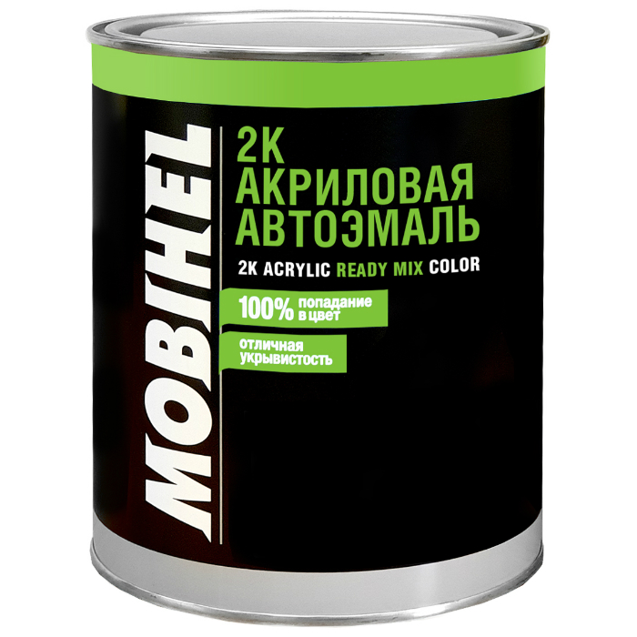 Mobihel 2К акриловая автоэмаль, название цвета "202 белый", объем 750мл.