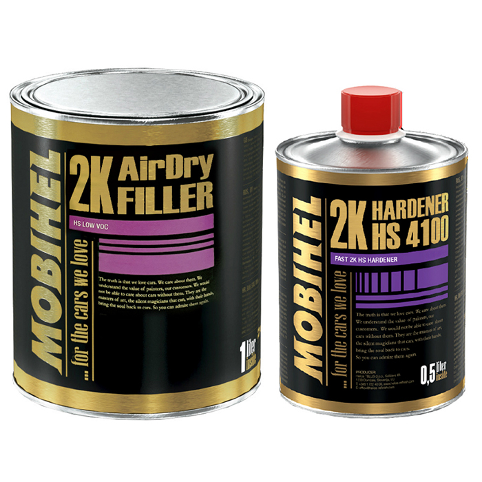 Mobihel Комплект 2К 2:1 бесцветный лак V5 AS + отвердитель 7700, объем 1л.+ 500мл.