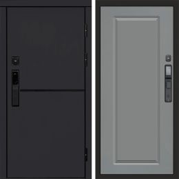 Входная дверь Termo-door ТРЕНД BLACK с электронным замком Гранд Грей Софт