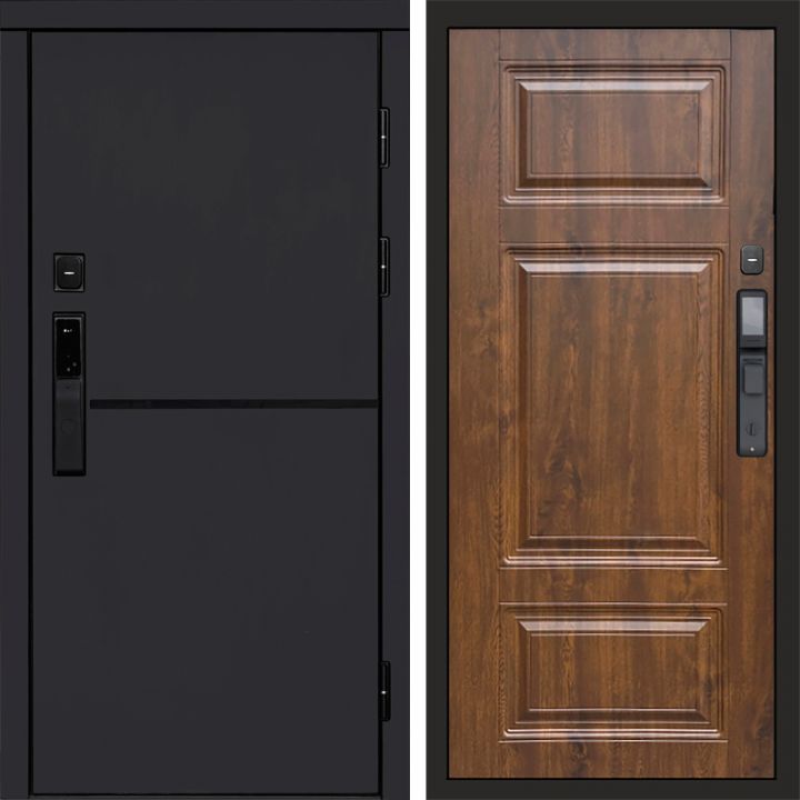 Входная дверь Termo-door ТРЕНД BLACK с электронным замком Лион Дуб