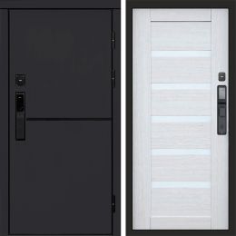 Входная дверь Termo-door ТРЕНД BLACK с электронным замком Царга лиственница