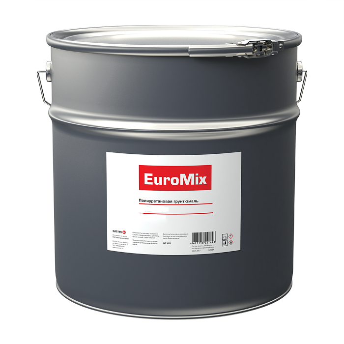 EuroMix Грунт-эмаль 2К полиуретановая PU Base EXS полуматовая, биндер, 13,6кг.