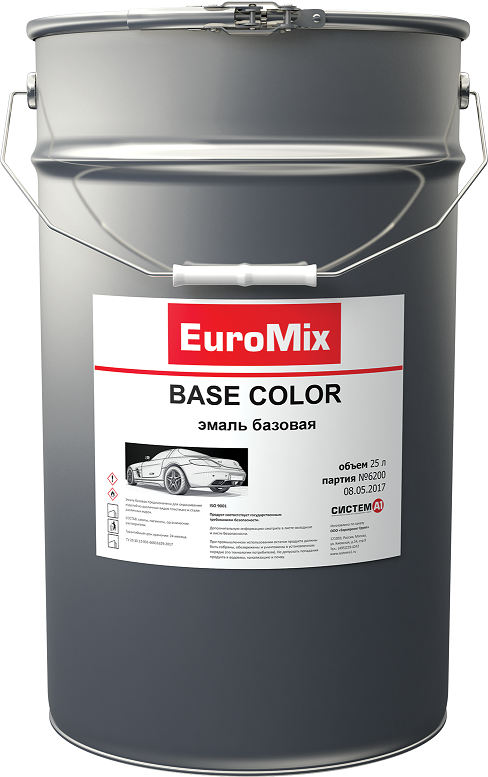 EuroMix Эмаль EUROMIX базовая кварц 630, объем 25л.