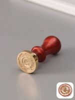 Печать для сургуча с пластиковой ручкой «Венок с буквой C», 2.5?2.5?6.3 см
