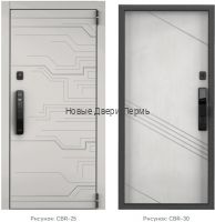 CYBER PRO PP ПВХ Бьянко CBR-25 / ПВХ Бетон известковый CBR-30 входная дверь