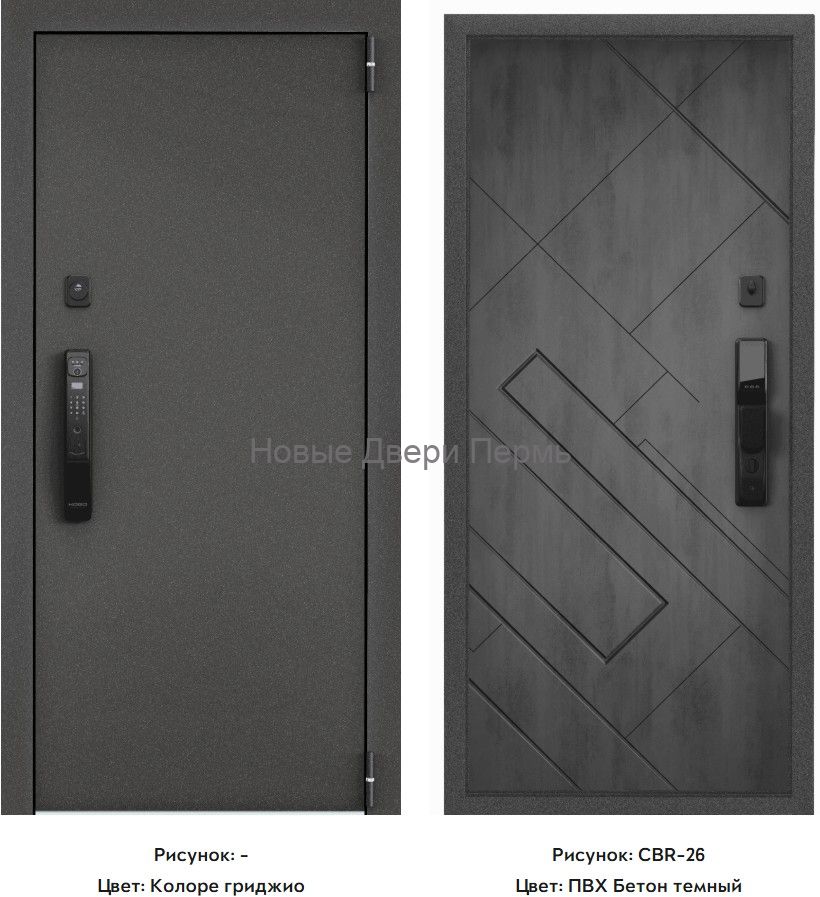 CYBER PRO MP Колоре гриджио / ПВХ Бетон темный CBR-28 входная дверь