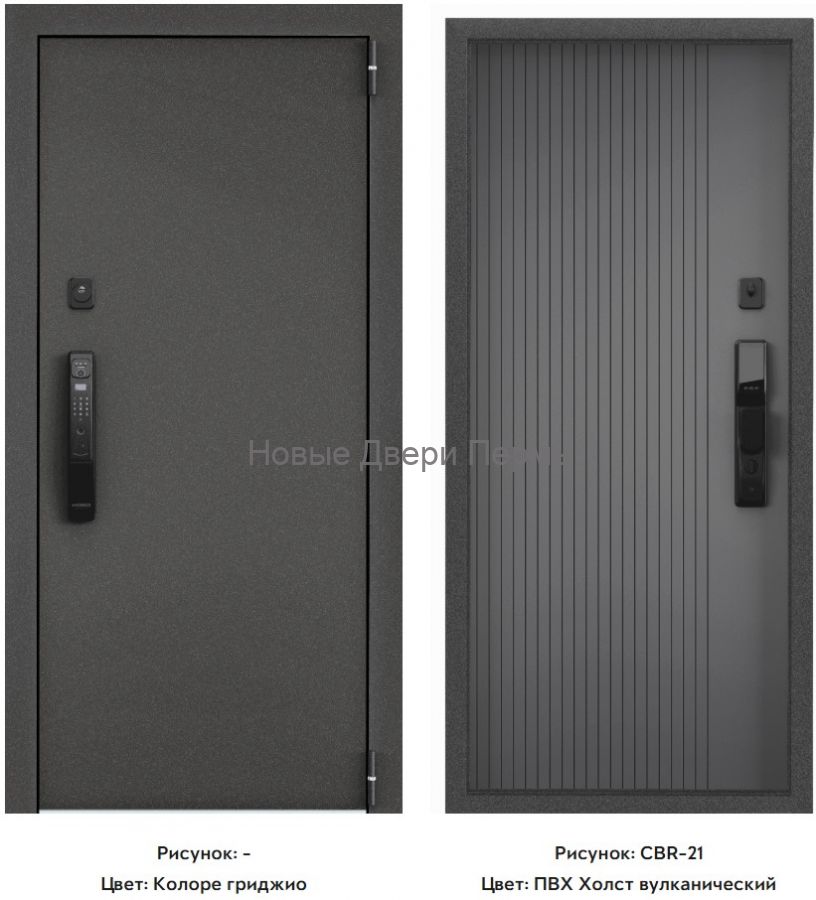 Входная дверь Cyber Pro NC-1 Холст вулканический