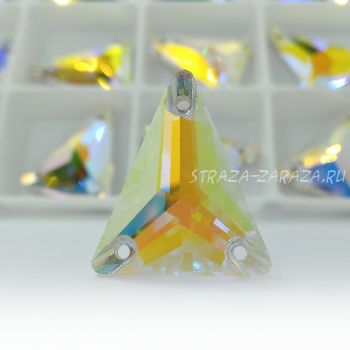 DeLuxe Пришивные Стразы Crystal_AB Треугольник 25*28 мм