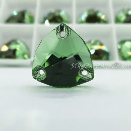 DeLuxe Пришивные Стразы Peridot Триллиант 16 мм