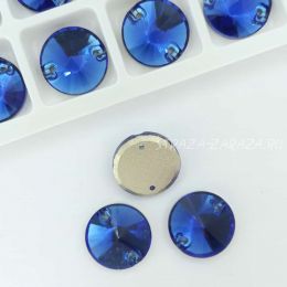 DeLuxe Пришивные Стразы Sapphire Риволи 14 мм