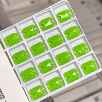 Глянцевые Пластиковые Пришивные Стразы Green_Apple Алмаз 10*14 мм