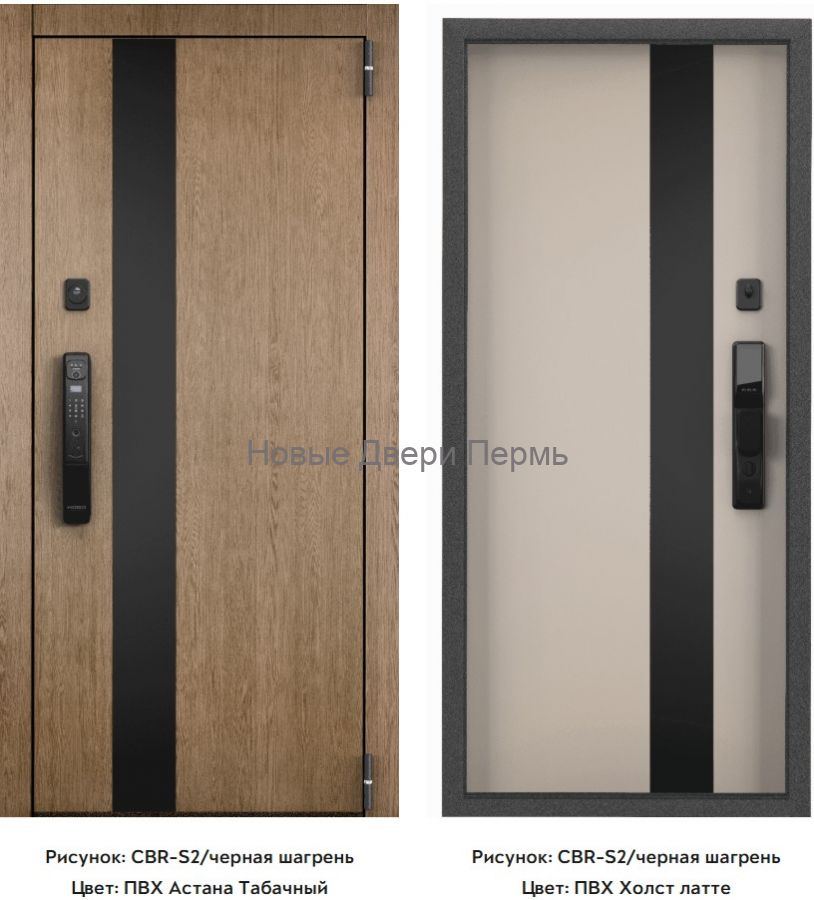 Входная дверь Cyber Pro PP CBR-S1 ПВХ / ПВХ CBR-S1 смарт замок