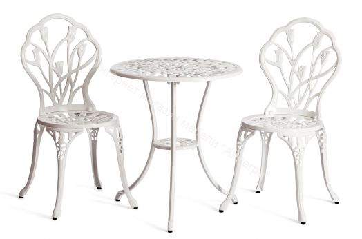 Комплект Secret De Maison Waltz of flowers (стол +2 стула) алюминиевый сплав, butter white