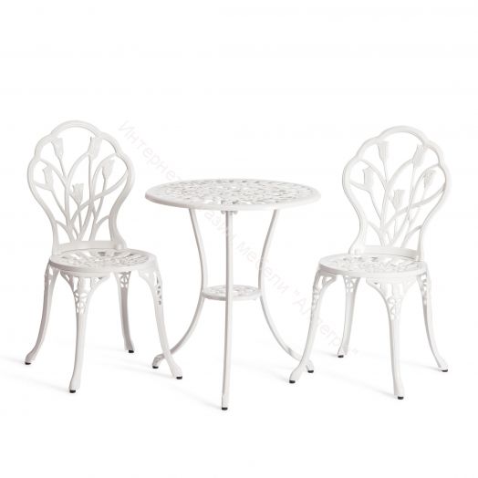Комплект Secret De Maison Waltz of flowers (стол +2 стула) алюминиевый сплав, butter white