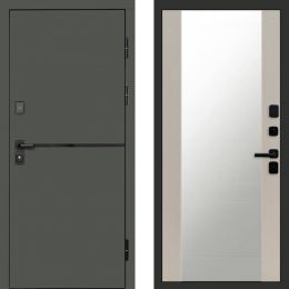 Входная дверь Termo-door Тренд Грин Зеркало Слоновая Кость