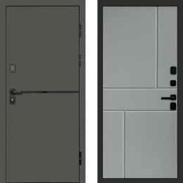 Входная дверь Termo-door Тренд Грин Горизонт Грей Софт