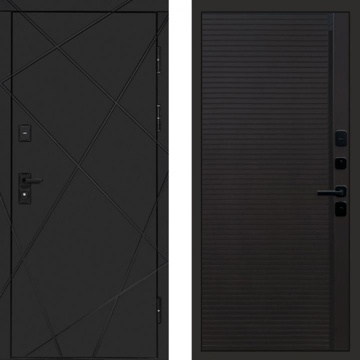 Входная дверь Termo-door Лучи BLACK Блэк Porte black