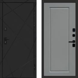 Входная дверь Termo-door Лучи BLACK Гранд Грей Софт