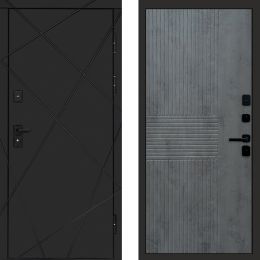 Входная дверь Termo-door Лучи BLACK Мастино Бетон Темный