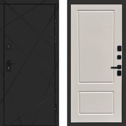 Входная дверь Termo-door Лучи BLACK Марсель Слоновая Кость