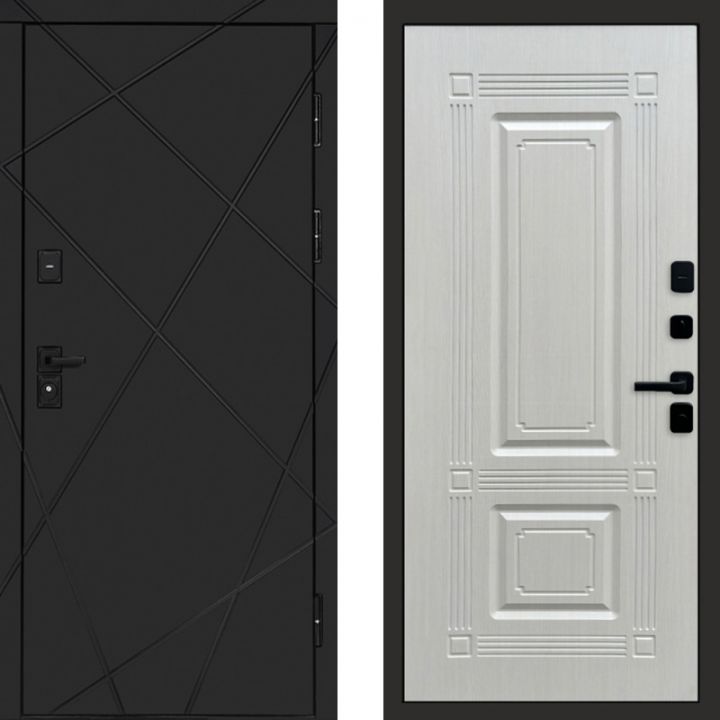 Входная дверь Termo-door Лучи BLACK Мадрид Лиственница