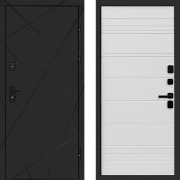 Входная дверь Termo-door Лучи BLACK Блэк White line