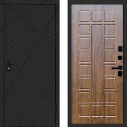 Входная дверь Termo-door Лучи BLACK Блэк Престиж дуб