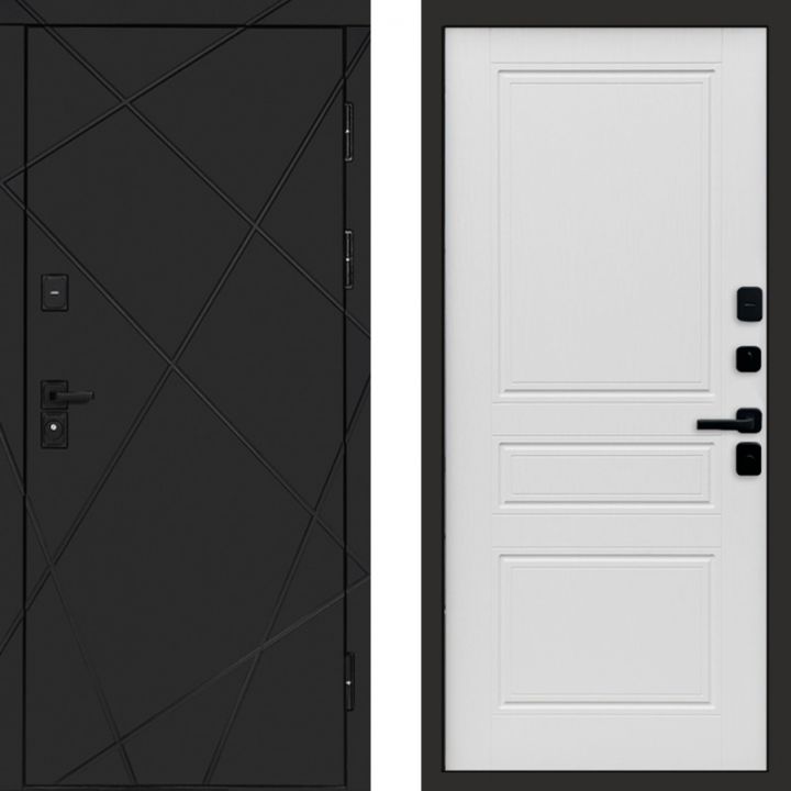 Входная дверь Termo-door Лучи BLACK Блэк Классика лиственница