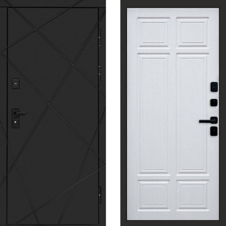 Входная дверь Termo-door Лучи BLACK Блэк Лиственница премиум