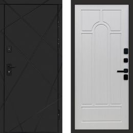 Входная дверь Termo-door Лучи BLACK Блэк Арка лиственница