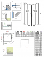 Душевой уголок с двойной раздвижной дверью Radaway Idea 8 KDD 80 х 80 см схема 7 Душевой уголок с двойной раздвижной дверью Radaway Idea 8 KDD 80 х 80 см схема 7