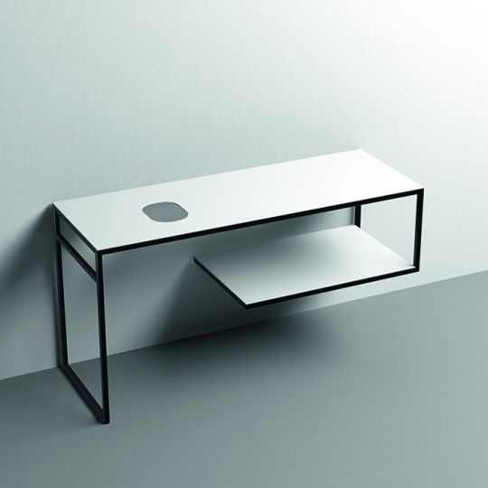 Консоль Kerasan Louise 9332k5 140Х74 с полкой схема 3