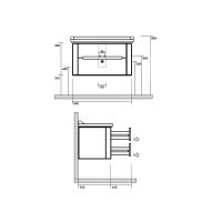 Тумба под раковину Kerasan Waldorf 925530 100Х51 с ящиками схема 4 Тумба под раковину Kerasan Waldorf 925530 100Х51 с ящиками схема 4