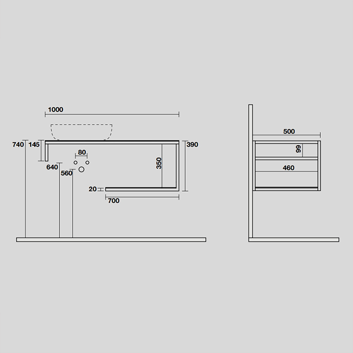 Консоль Kerasan Louise 9322k1 100Х50 с полкой ФОТО