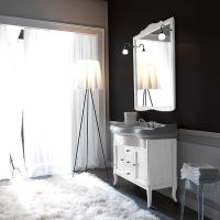 Тумба под раковину Kerasan Retro  734730 100Х46 с ящиками и дверками схема 1