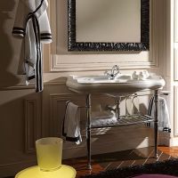 Консоль с раковиной Kerasan Retro  730090 100Х54 Хром схема 1