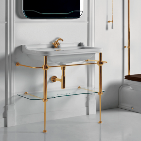 Консоль Kerasan Waldorf 9196K1cr 100Х55 хром схема 3