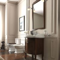 Тумба под раковину Kerasan Retro  734930 73Х54 с дверками схема 3