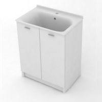 Тумба с раковиной Kerasan Aquadom 9164k3*1 75Х50 с дверками схема 1