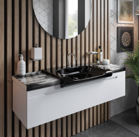 Тумба с раковиной Kerasan Inka project 911001 40Х37 с ящиком схема 3