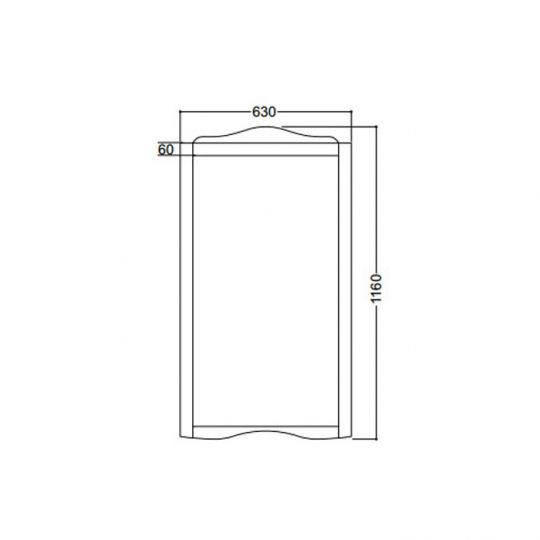 Консоль Kerasan Retro 735030 69Х52 с полкой схема 2 Консоль Kerasan Retro 735030 69Х52 с полкой схема 2