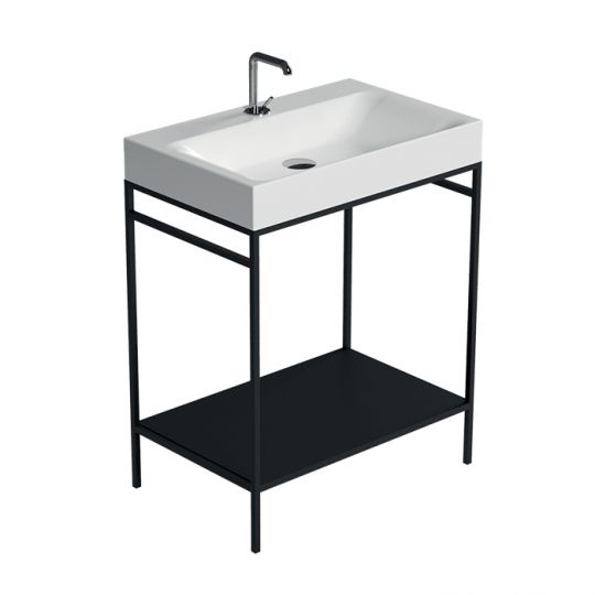 Консоль Kerasan Cento 924131 Nero matt 60Х45 с полкой схема 3