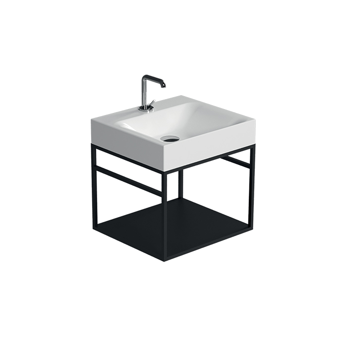 Консоль с раковиной Kerasan Cento 924731 50Х45 с полкой