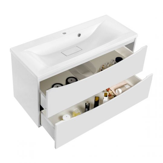Тумба под раковину Vincea Mia MA900 VMC-2MA900GW 89Х44 с ящиками схема 5